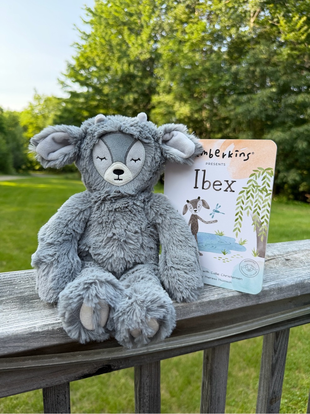 Slumberkins Original Ibex Kin Plush + Ibex Board Book | Retired First Edition